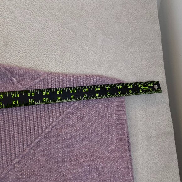 Loft Womens Knit Poncho Cape With Mock Neck In Lavender Purple Size M/L - Picture 4 of 7